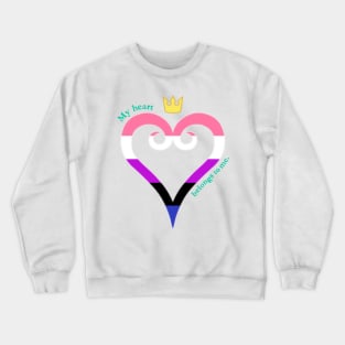 Gender Fluid Pride Heart Crewneck Sweatshirt